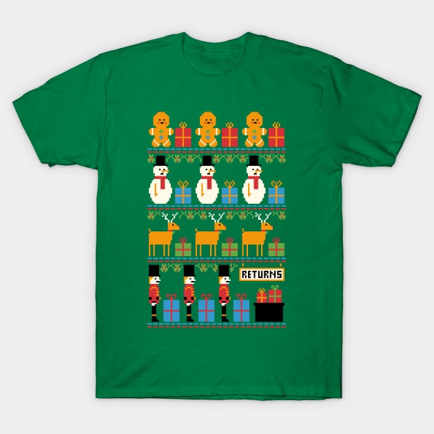 Christmas Returns T-Shirt by HandsOffMyDinosaur